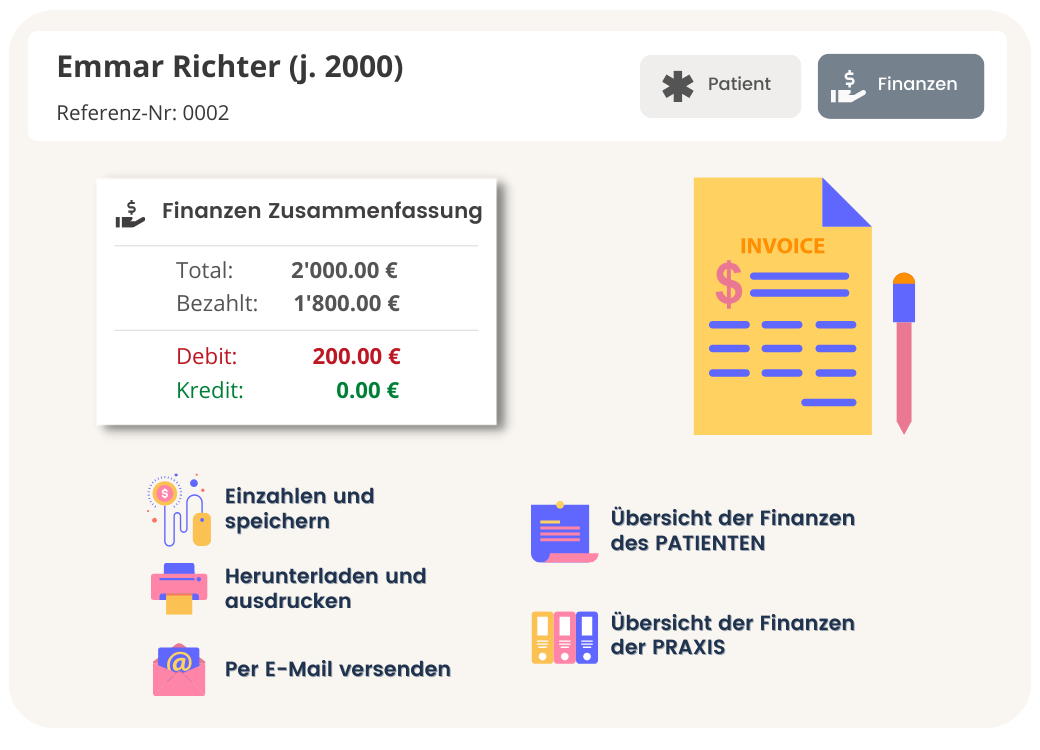 Client invoices for delivered services or materials